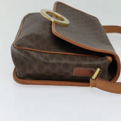 Pre-owned Celine Céline Macadam Brown Canvas Shoulder Bag ()