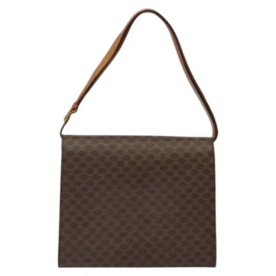 Pre-owned Celine Céline Macadam Brown Canvas Shoulder Bag ()
