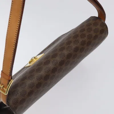 Pre-owned Celine Céline Macadam Brown Canvas Shoulder Bag ()