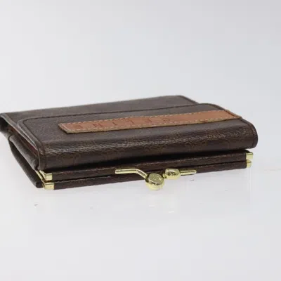Pre-owned Celine Céline Macadam Brown Canvas Wallet  ()