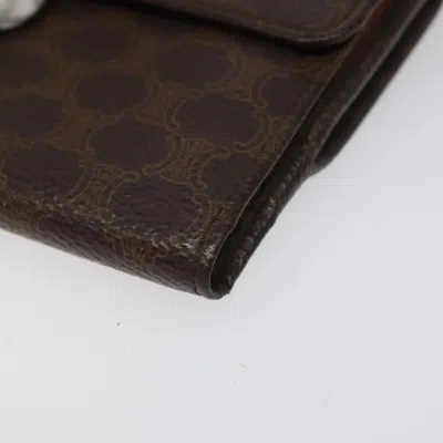 Pre-owned Celine Céline Macadam Brown Canvas Wallet  ()