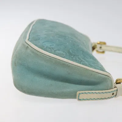 Pre-owned Celine Céline Macadam Clutch Bag Blue Suede Clutch Bag ()