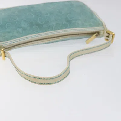Pre-owned Celine Céline Macadam Clutch Bag Blue Suede Clutch Bag ()