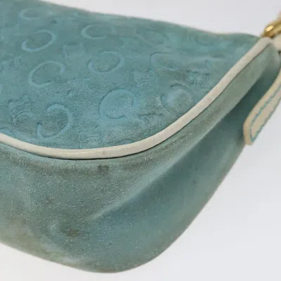 Pre-owned Celine Céline Macadam Clutch Bag Blue Suede Clutch Bag ()