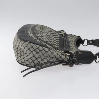 Pre-owned Celine Céline Macadam Grey Canvas Shoulder Bag ()