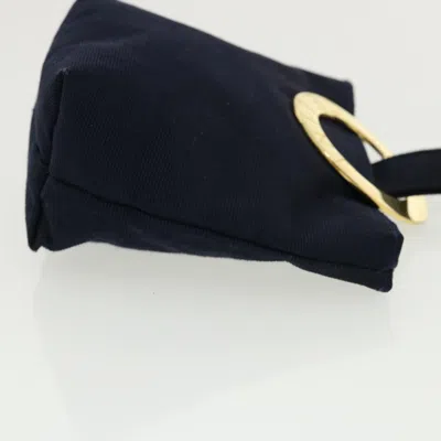 Pre-owned Celine Céline Navy Canvas Clutch Bag ()