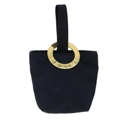 Pre-owned Celine Céline Navy Canvas Clutch Bag ()
