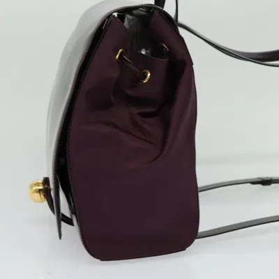 Pre-owned Celine Céline Purple Leather Backpack Bag ()