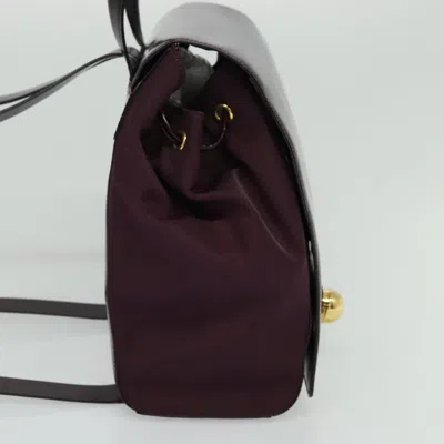 Pre-owned Celine Céline Purple Leather Backpack Bag ()