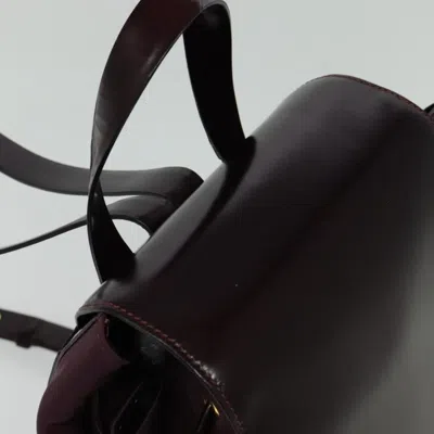 Pre-owned Celine Céline Purple Leather Backpack Bag ()