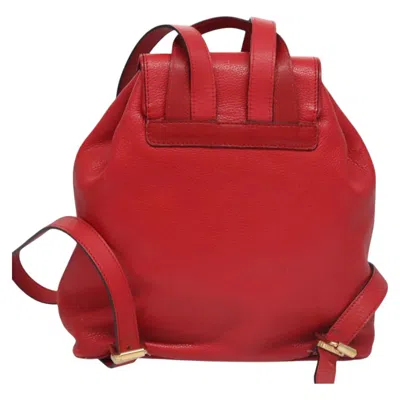Pre-owned Celine Céline Red Leather Backpack Bag ()
