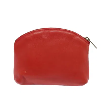 Pre-owned Celine Céline Red Leather Clutch Bag ()