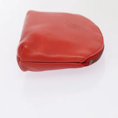 Pre-owned Celine Céline Red Leather Clutch Bag ()