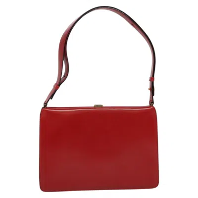 Pre-owned Celine Céline Red Leather Shoulder Bag ()