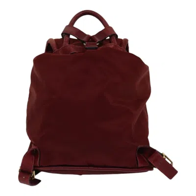 Pre-owned Celine Céline Red Synthetic Backpack Bag ()