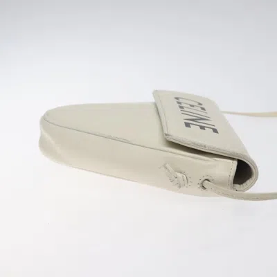 Pre-owned Celine Céline Triangle White Leather Shoulder Bag ()