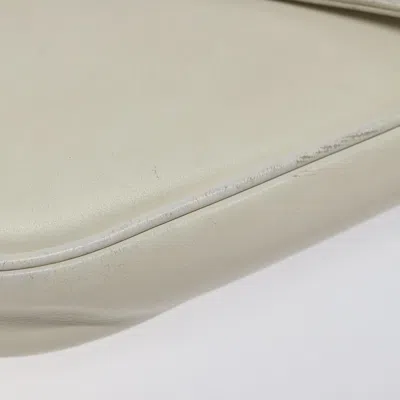 Pre-owned Celine Céline Triangle White Leather Shoulder Bag ()