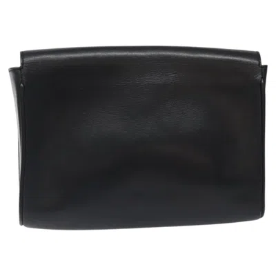 Pre-owned Celine Céline Triomphe Black Leather Shoulder Bag ()