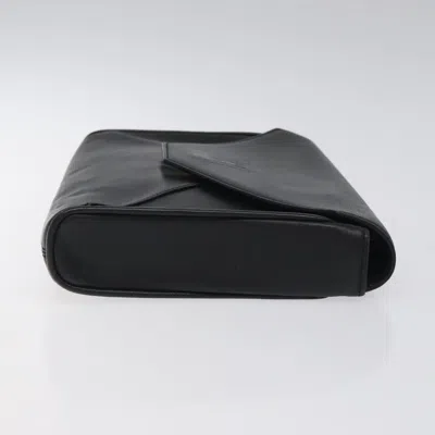 Pre-owned Celine Céline Triomphe Black Leather Shoulder Bag ()