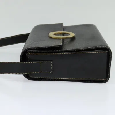 Pre-owned Celine Céline Triomphe Vintage Black Leather Shoulder Bag ()