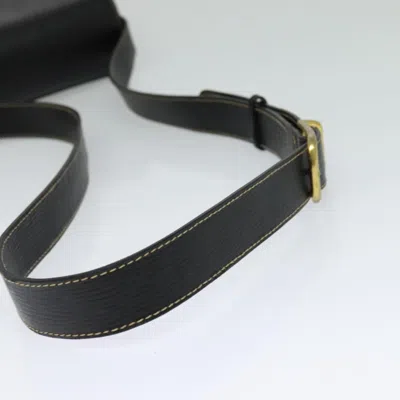 Pre-owned Celine Céline Triomphe Vintage Black Leather Shoulder Bag ()