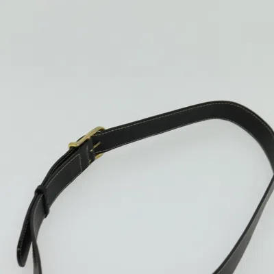 Pre-owned Celine Céline Triomphe Vintage Black Leather Shoulder Bag ()