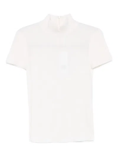Akris Punto Short Sleeve Knitted Top In White