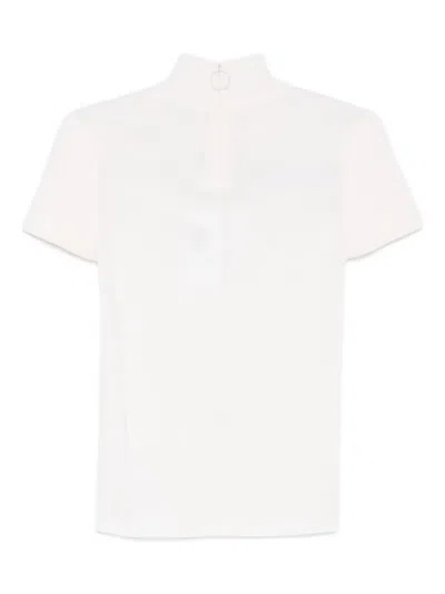 Akris Punto Short Sleeve Knitted Top In White