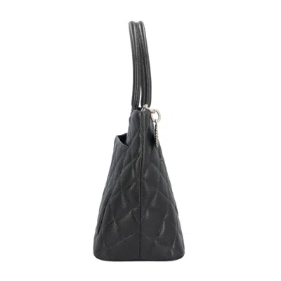 Pre-owned Chanel Black Grained Calfskin Tote Bag ()