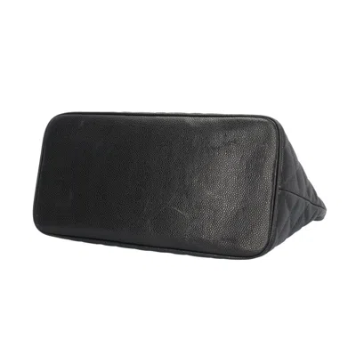 Pre-owned Chanel Black Grained Calfskin Tote Bag ()