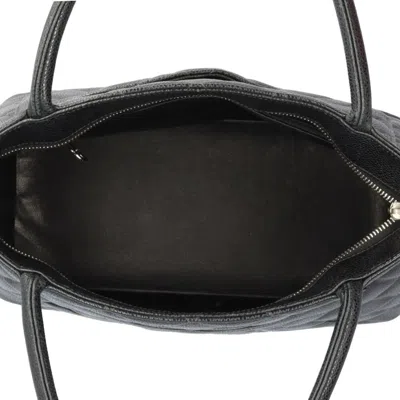 Pre-owned Chanel Black Grained Calfskin Tote Bag ()