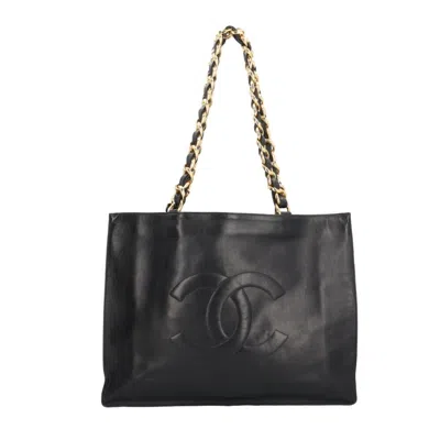 Pre-owned Chanel Black Leather Tote Bag ()