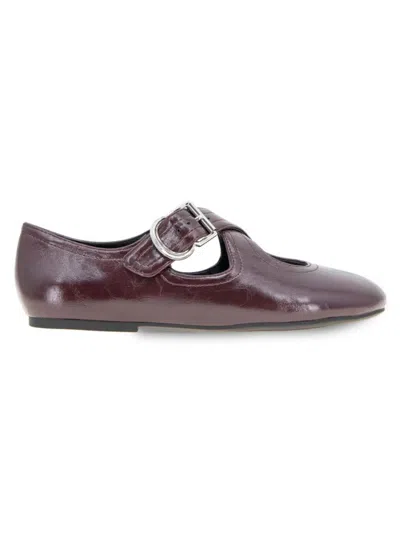 Bcbgeneration Maya Mary Jane Flat In Burgundy