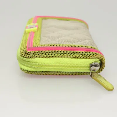 Pre-owned Chanel Boy Yellow Nylon Wallet  ()