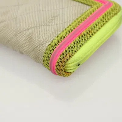 Pre-owned Chanel Boy Yellow Nylon Wallet  ()