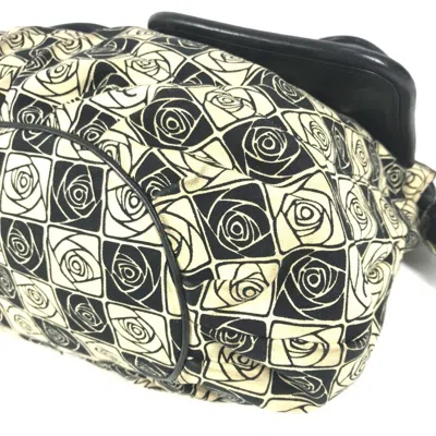 Pre-owned Chanel Camellia Black White Canvas Shoulder Bag Tote Bag ()