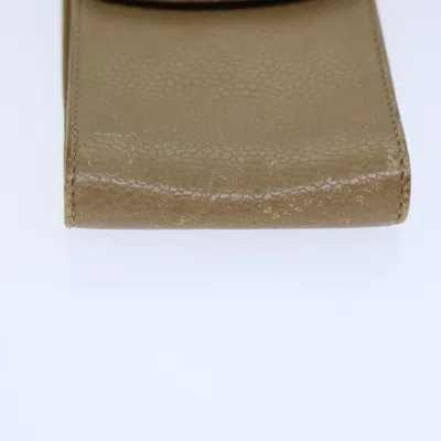 Pre-owned Chanel Cc Beige Leather Wallet  () In Sand