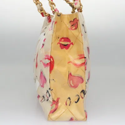 Pre-owned Chanel Cc Totebag Beige Patent Leather Tote Bag ()