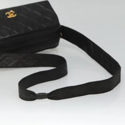 Pre-owned Chanel Coco Mark Black Leather Shoulder Bag ()
