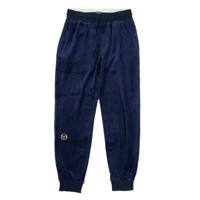 Sergio Tacchini Court Tp Velour Track Pants Maritime Blue Gardenia In Blue