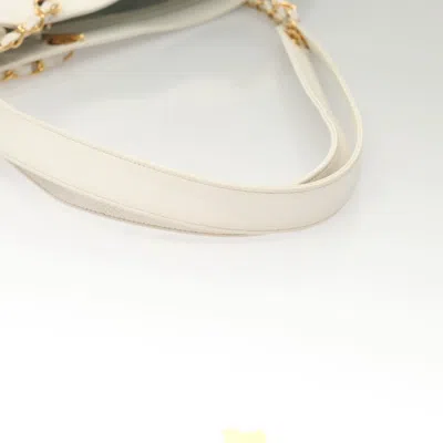Pre-owned Chanel Grand Shopping White Leather Tote Bag ()
