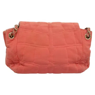 Pre-owned Chanel Pink Cotton Shoulder Bag ()