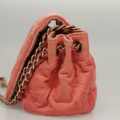 Pre-owned Chanel Pink Cotton Shoulder Bag ()