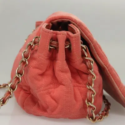 Pre-owned Chanel Pink Cotton Shoulder Bag ()