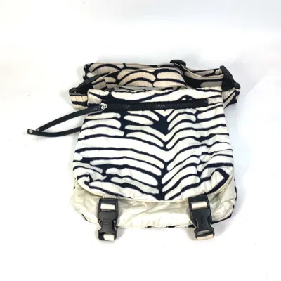 Pre-owned Chanel Sport Black White Nylon Messenger Bag Shoulder Bag ()