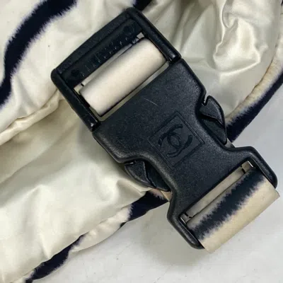 Pre-owned Chanel Sport Black White Nylon Messenger Bag Shoulder Bag ()