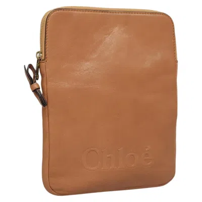 Pre-owned Chloé Brown Leather Clutch Bag ()