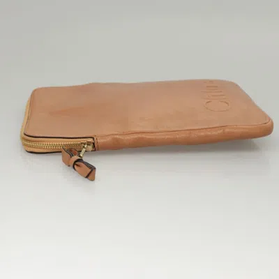 Pre-owned Chloé Brown Leather Clutch Bag ()
