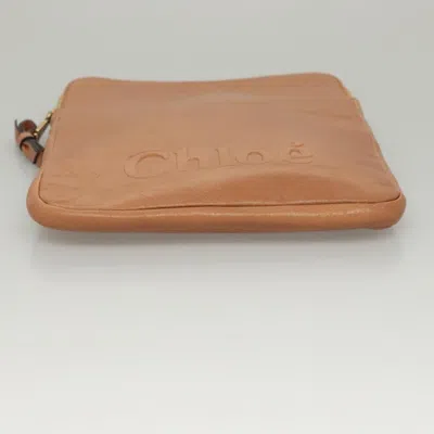 Pre-owned Chloé Brown Leather Clutch Bag ()