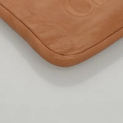 Pre-owned Chloé Brown Leather Clutch Bag ()